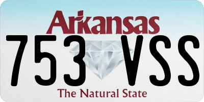 AR license plate 753VSS