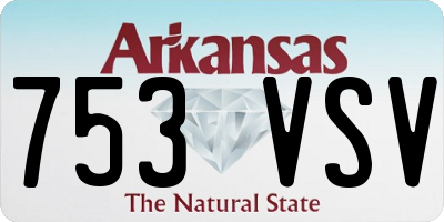 AR license plate 753VSV
