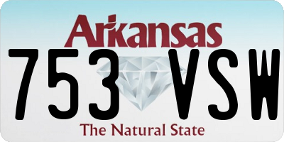 AR license plate 753VSW