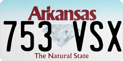 AR license plate 753VSX