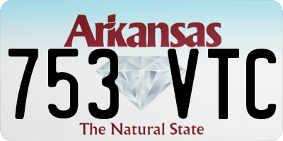 AR license plate 753VTC