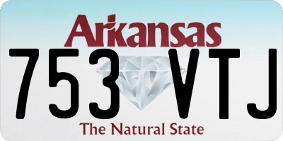 AR license plate 753VTJ