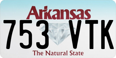 AR license plate 753VTK