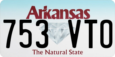 AR license plate 753VTO