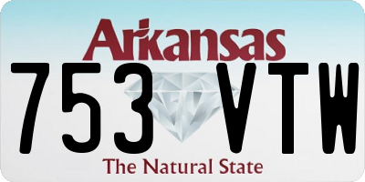 AR license plate 753VTW