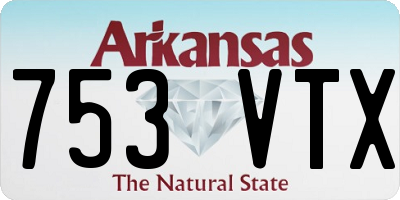 AR license plate 753VTX
