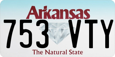 AR license plate 753VTY