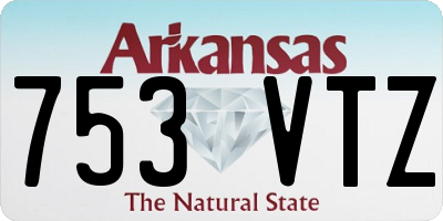 AR license plate 753VTZ
