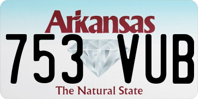 AR license plate 753VUB