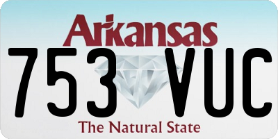 AR license plate 753VUC