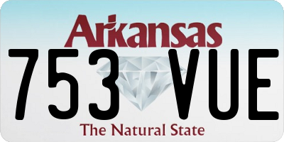 AR license plate 753VUE