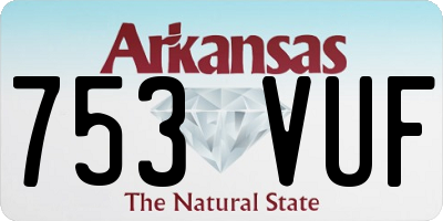 AR license plate 753VUF