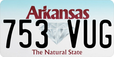 AR license plate 753VUG