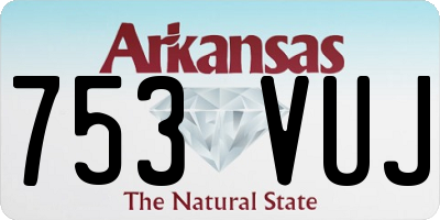 AR license plate 753VUJ
