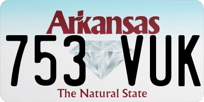 AR license plate 753VUK