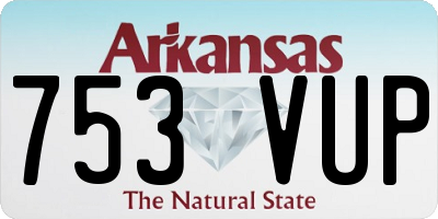 AR license plate 753VUP