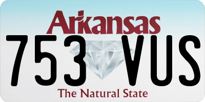 AR license plate 753VUS