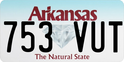 AR license plate 753VUT