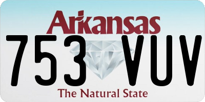 AR license plate 753VUV