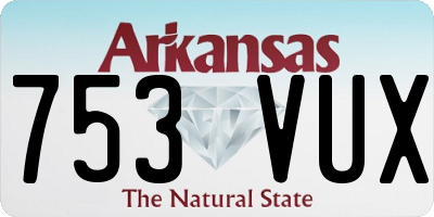 AR license plate 753VUX