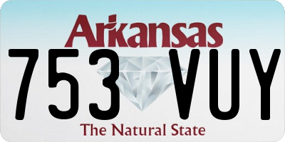 AR license plate 753VUY