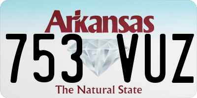 AR license plate 753VUZ