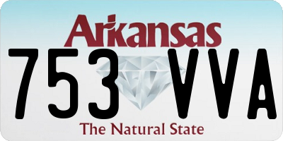 AR license plate 753VVA