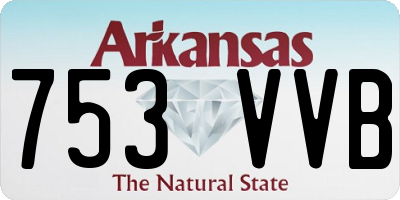 AR license plate 753VVB