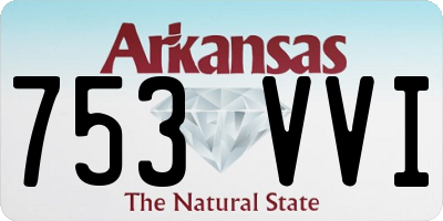 AR license plate 753VVI