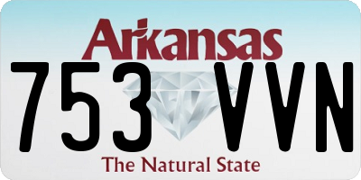 AR license plate 753VVN