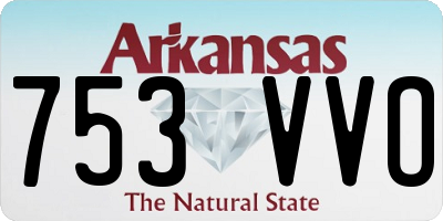 AR license plate 753VVO