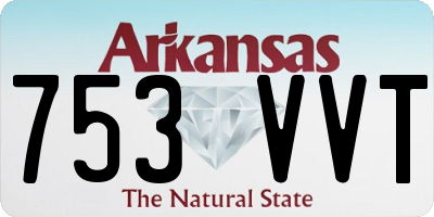 AR license plate 753VVT