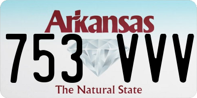 AR license plate 753VVV