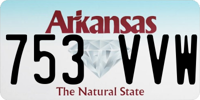 AR license plate 753VVW