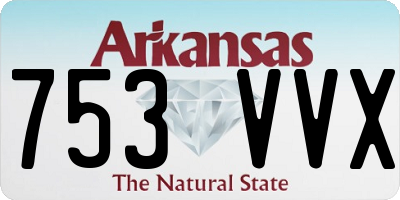 AR license plate 753VVX