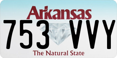 AR license plate 753VVY