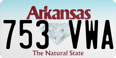 AR license plate 753VWA