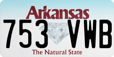 AR license plate 753VWB