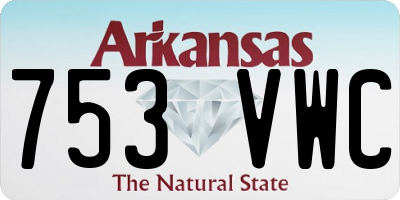 AR license plate 753VWC