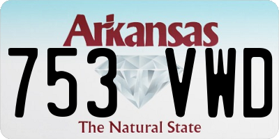 AR license plate 753VWD