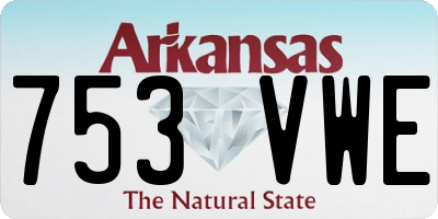 AR license plate 753VWE