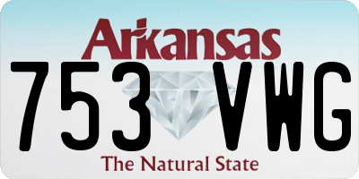 AR license plate 753VWG