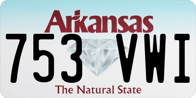 AR license plate 753VWI