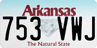 AR license plate 753VWJ