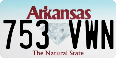 AR license plate 753VWN