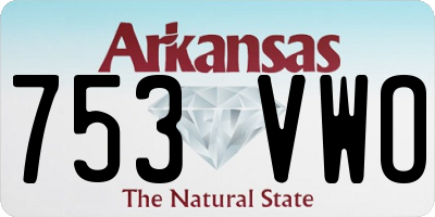 AR license plate 753VWO