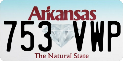 AR license plate 753VWP