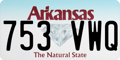 AR license plate 753VWQ