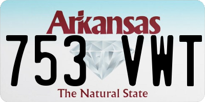 AR license plate 753VWT