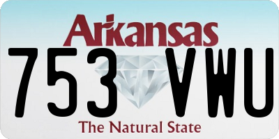 AR license plate 753VWU